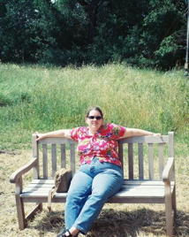 Stephanie on a Park Bench