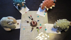 Dinosaurs playing D&D